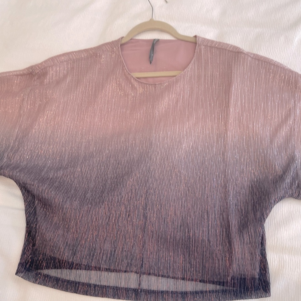 Purple and pink Anthropologie top